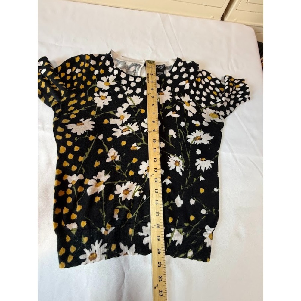 Circa 90's - 100% Cotton Floral Sweater by Lord & Taylor Size Medium - Picture 2 of 5